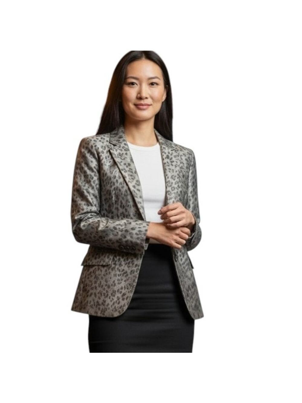 Collections for Le Suit Animal Print Blazer Size 12P